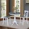 International Concepts Round 36 in Rd Ped Gathering Ht Table, 2 X-Back Stools, White/Heather Gray, 36 in W, 36 in L, Wood K05-36RT-6B-S6132-2 - alternate 3